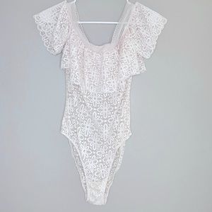 Victoria’s Secret | lace off-shoulder body suit
